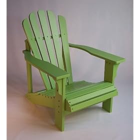 Lime Green Painted Cedar Adirondack Chair by 