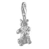 MELINA Charms Pendentif chat felin avec violon Argent 925