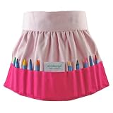 Doodlebugz(TM) Crayon Apron - Pink and Hot Pink (Includes 10 washable crayons)