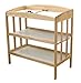 LA Baby 3 Shelf Wooden Changing Table, Natural