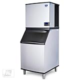 Manitowoc IY-0894N_B-570 860 Lb Half Size Cube Ice Machine w/ Storage Bin - Indigo Series