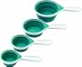 Chef'n SleekStor Collapsible Measuring Cup Set, Curacao/Meringue, Set of 4