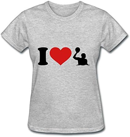 I Love Water Polo Fredrisim Shirts Casual Women Lovely Gray