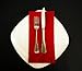 Hemstitch Dinner Napkins Red 1 Dozen