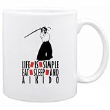New  Life Is Simple. Ea , Sleep & Aikido Mug Sports