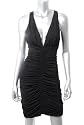 Laundry by Design Sleeveless Crossback Ruched Dress Color: BLACK (black) Size: 8