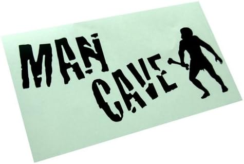 Man Cave Decal Wall Vinyl Lettering Art quote sticker Large (come with glowindark switchplate decal)