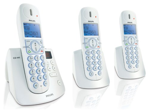 Philips - CD4453S - T�l�phone sans fil DECT\GAP -b 3 combin�s - r�pondeur