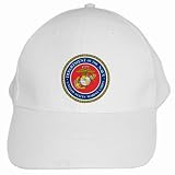 White Baseball Cap of U.S. Navy Marine Corps Logo (Semper Fi (Fidelis))