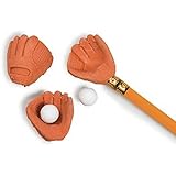 Baseball Glove & Ball Erasers (12 Sets)Pencil Box/Gifts/Prizes/Grab and Goody Bags