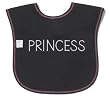Frenchie Girls Fashion Princess Bib, Black