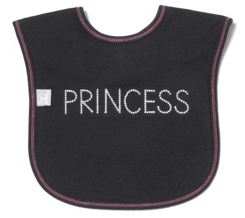 Frenchie Girls Fashion Princess Bib, Black