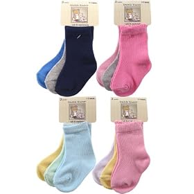 3-Pack Solid Colors Baby Socks