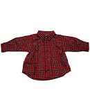 : Hartstrings Red Plaid Woven L/S Button Down Shirt