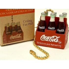 Coca Cola Six Pack Bottles Ceiling Fan Pull Collectible