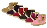 New Ladies Coolers Branded FUR LINED Microsuede Textile Upper 2 Toggle Closure Fluffy Lined Snugg Mid Calf Boot Slipper 322. To Fit UK Adult Sizes 3-4 / 5-6 / 7-8