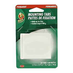 Duck HU-5 Double Sided Mounting Tabs, 60-Count
