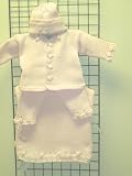 Cpk681pbk, Baby Pink Cotton Infant Girls Outfit, Cardigan, Pant, Hat and Matching Blanket wIth Rosebuds