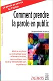 Comment prendre la parole en public