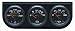 Equus 6200 Black Volt Triple Gauge Kit - Measures 2-Inches