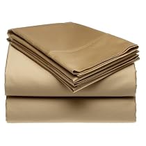 Renaissance 600-Thread-Count Cotton Sateen Queen Sheet Set, Cafe