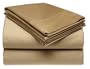 Renaissance 600-Thread-Count Cotton Sateen Queen Sheet Set, Cafe