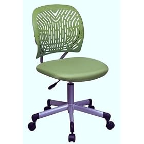 OSP Designs Green Task Chair With Flexible Plastic Back by OSP Designs