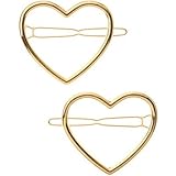 クレイジーエイト Crazy 8/ ゴールド ハート バレッタ 2-パック ゴールド 小物ジュエリー・ヘアーアクセサリー One Size【並行輸入】