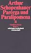 S�mtliche Werke in f�nf B�nden: Band V: Parerga und Paralipomena. Kleine philosophische Schriften II: Parerga Und Paralipomena 2: BD 5 (suhrkamp taschenbuch wissenschaft)