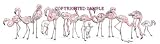 Flamingos - Drawing by Cindy Farmer