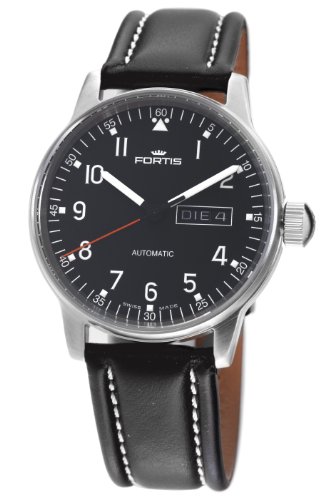 Fortis Men s 595.22.41L Pilot Professional Automatic Black Dial Watch