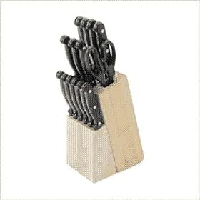 Kitchen Craft High Quality Fourteen Piece Knife Set & Wood Block- gift boxed