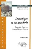 Statistique et �conom�trie - Du mod�le lin�aire aux mod�les non-lin�aires
