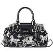 Coach Signature Horse Carriage Large Ashley Sabrina Satchel Bag Purse Tote 15653 Black