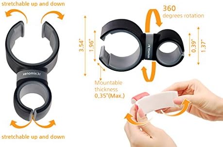 Car Mount, xenomix (TM) Universal Smartphone mount Holder Cradle for Pole Mount, Bike Mount, Desk Mount, Shelf Mount, Air Vent Mount, Headrest Mount, Stroller Mount, Desk Mount