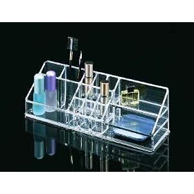 <b>15 Compartment Cosmetic Organizer- Heavy Duty Crystal Clear Acrylic</b>