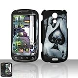 Rubberized Black Spade Skull Snap on Design Case Hard Case Skin Cover Facep ....