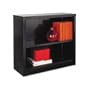 Alera Steel Bookcase, 2 Shelves, 34-1/2 W by 13 D by 30 H, Black