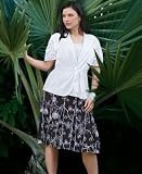 JM Collection Plus Size Eyelet Belted Jacket & Embroidered Skirt