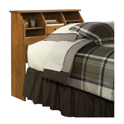 Twin Bookcase Headboard - Oiled Oak Finish