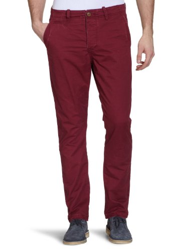 JACK & JONES VINTAGE Herren Hose 12054717, Gr. 32/32, Rot (BURGUNDY) Preisvergleich