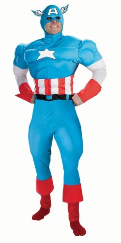 Captain America Superhero Fancy Dress Costume - LARGE