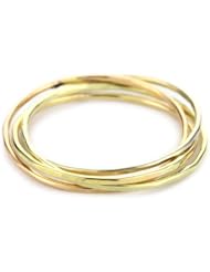 Melissa Joy Manning "MJM Classic" 14k Mixed Gold Rolling Ring, Size 7