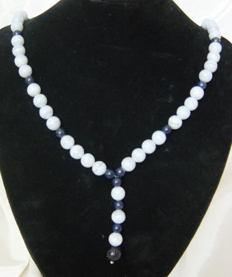 Click here to buy Blue Lace Agate & Lapis Necklace.
