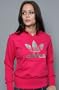 adidas The Trefoil Hoody in Pink Buzz,Sweatshirts for Women, Small,Pink