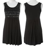 ROMEO & JULIET Sequin Striped Jersey Babydoll Dress $15.00