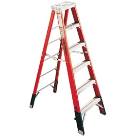 Werner 7412 375-Pound Duty Rating Type IAA Fiberglass Stepladder, 12-Foot