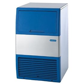 CLAICE18 Ice Machine Stainless Steel with Blue Trim