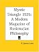 Mystic Triangle, 1925: A Modern Magazine of Rosicrucian Philosophy