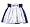 White with blue stripes